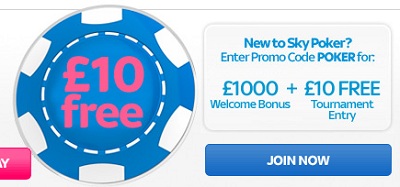 Sky Poker Promo Code 